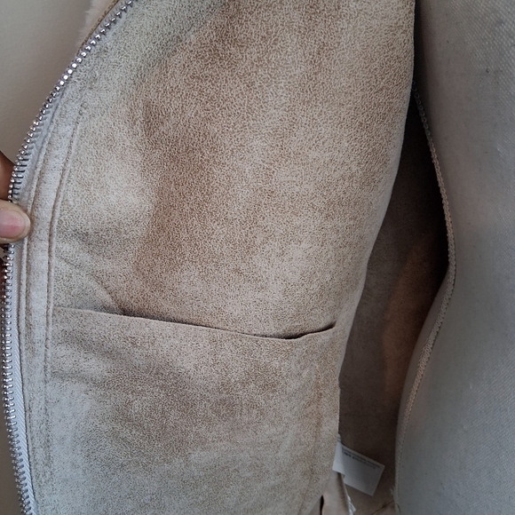 Mango Oversized Faux Fur and Shearling Effect Jacket In Ecru Size Small - Picture 6 of 16